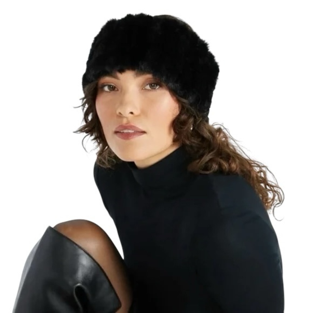 Black Furry Headband